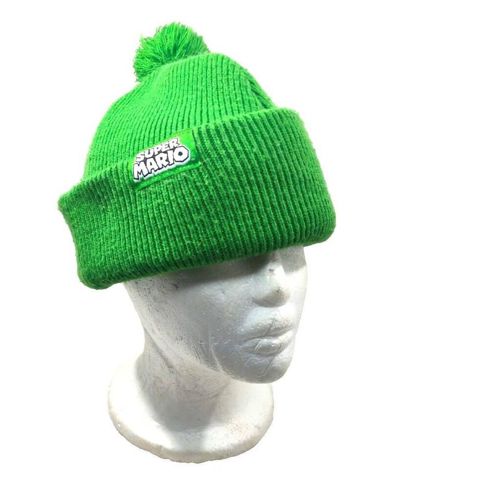 Luigi Hat Unisex Adult OSFM 22" Super Mario Brothers Nintendo Green Cap Costume